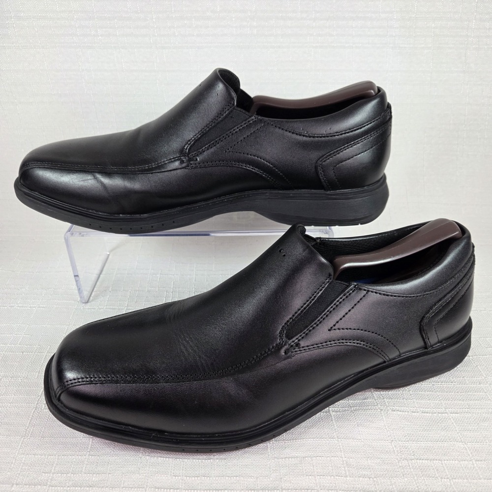 Nunn Bush Kore Pro Bicycle Toe Slip On‎ Black Loafers Dress Shoes Men's 8.5 M